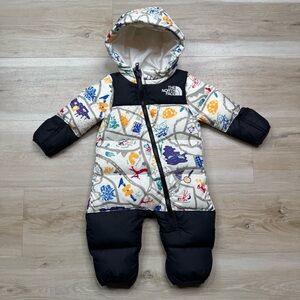 The North Face Baby Nuptse 700 Fill 1 Piece Snowsuit -Multicolor- 0-3 Months